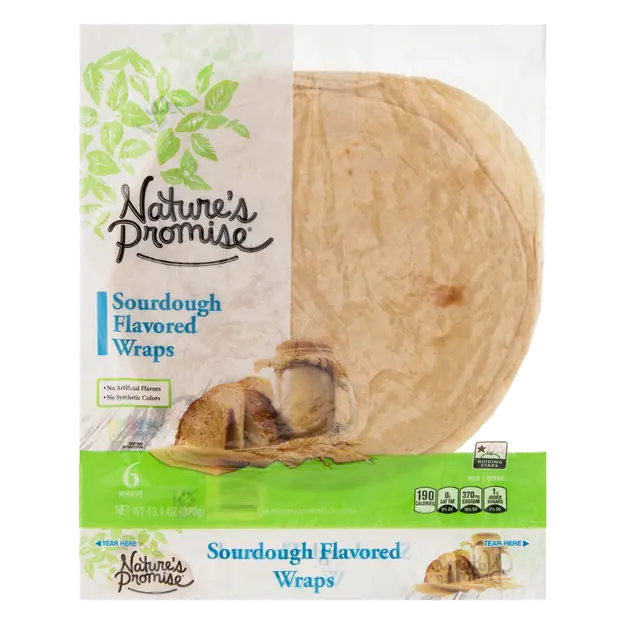 Sourdough Flavored Wraps - 6 ct