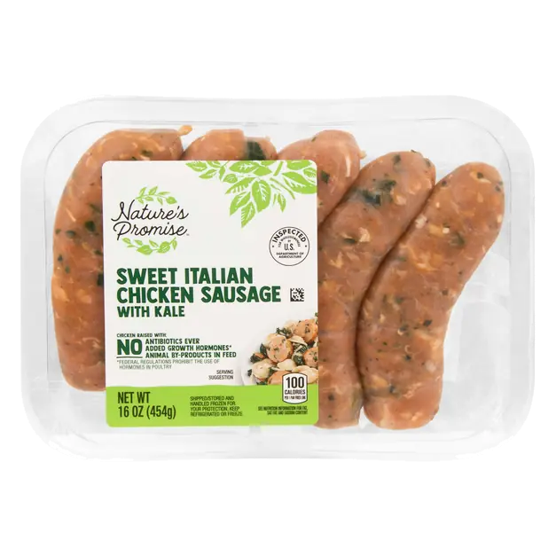 Sweet Italian Chicken Sausage with Kale - 5 ct
