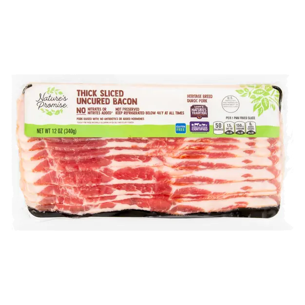Thick Cut Uncured Bacon Sliced