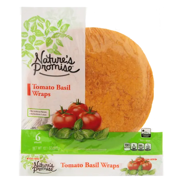 Tomato Basil Wraps - 6 ct
