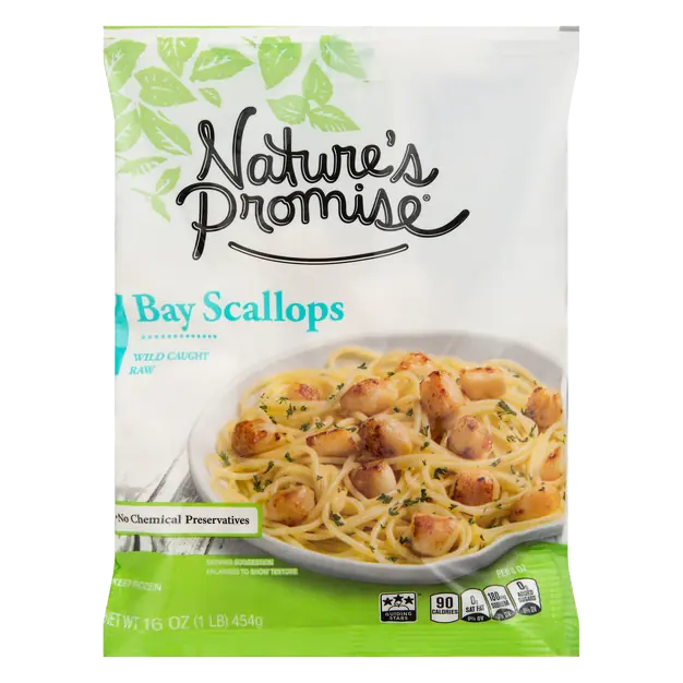 Wild Caught Bay Scallops 60-80 ct per lb Frozen