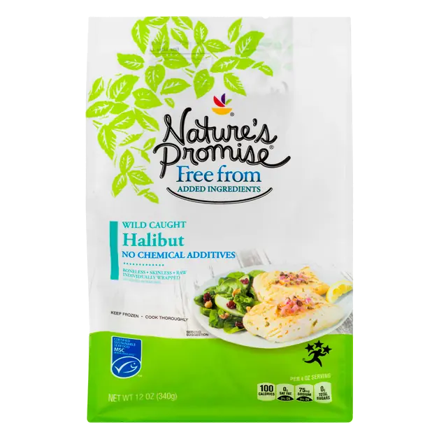 Wild Caught Boneless Skinless Halibut - apx 2 ct Frozen