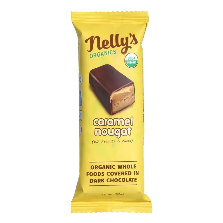 Nelly's Caramel Nougat Bar, 1.6oz: Organic, Creamy