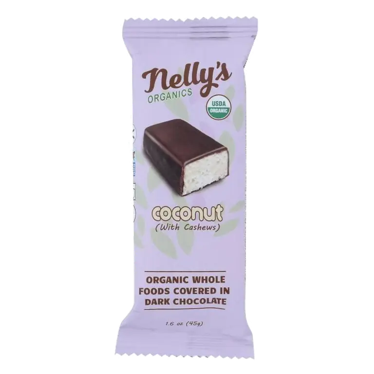 Nelly's Coconut Bar, 1.6oz: Organic, Creamy Texture