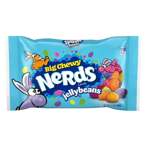 Big Chewy Jellybeans Candy, Grape, Lemon, Strawberry, Orange