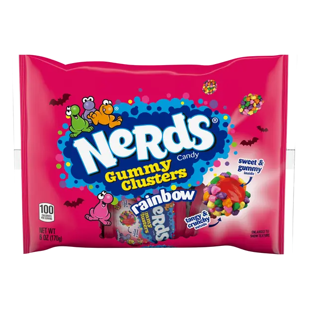 Gummy Clusters Rainbow Halloween Candy Treat Packs