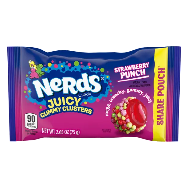Strawberry Punch Juicy Gummy Clusters Candy