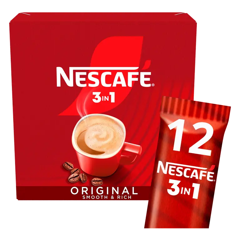 Nescafe 3in1 Original Instant Coffee Sachets 12 x 16g