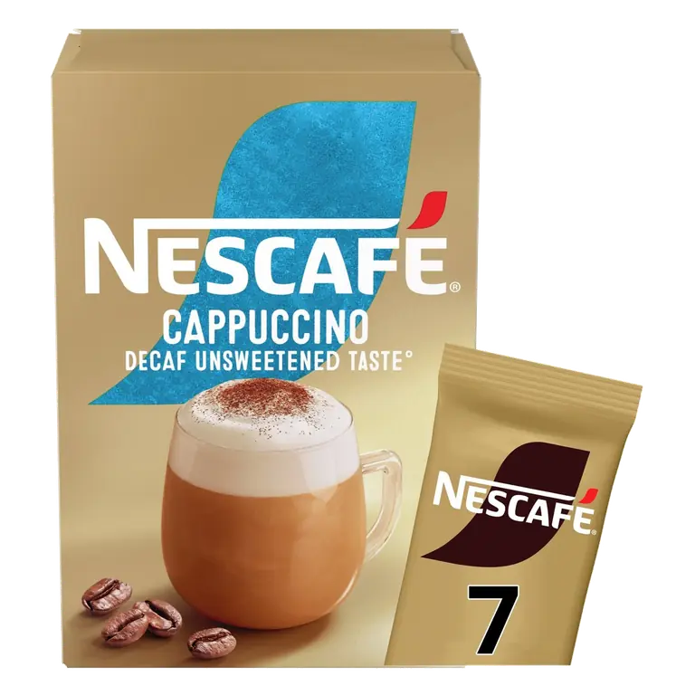 Cappuccino Decaf Unsweetened Instant Coffee 7 Sachets