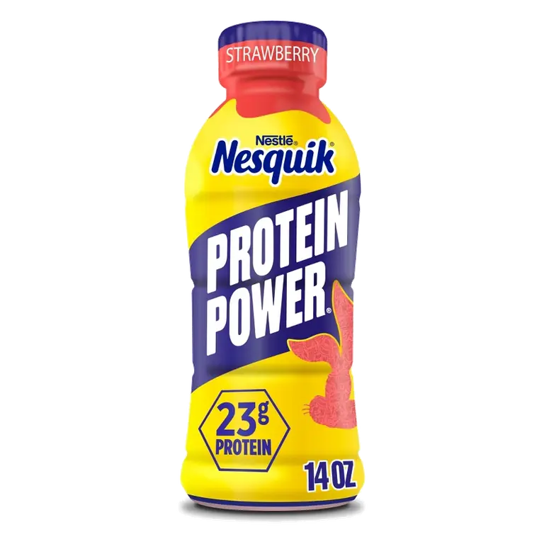 Nesquik Protein Power Strawberry, 14 fl oz: Non-Caffeinated