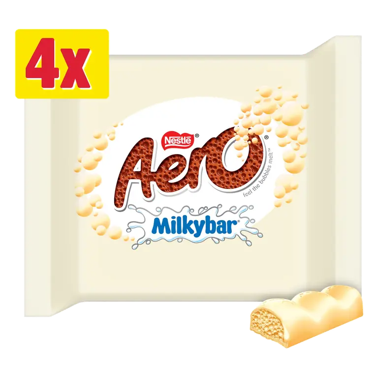 AERO® Milkybar® White Chocolate Multipack 4 Pack 108g