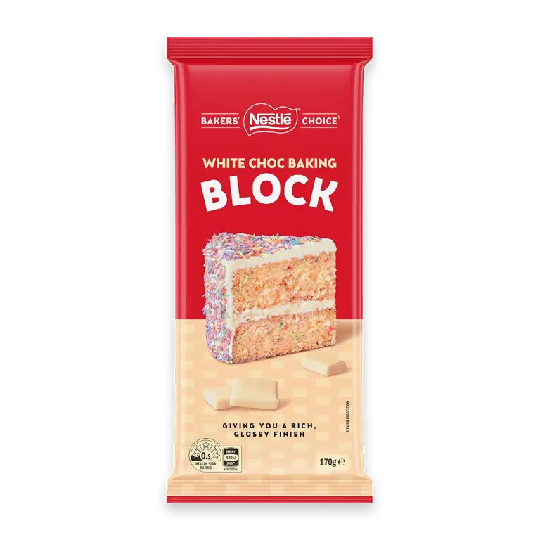 Baker's Choice White Choc Baking Block