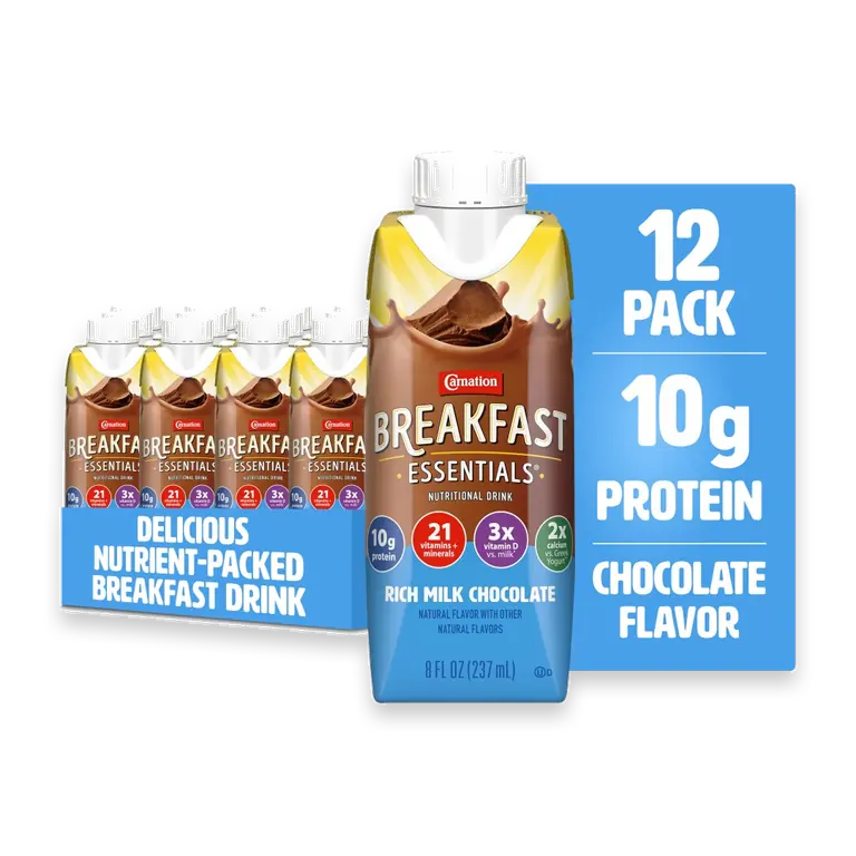 Carnation Breakfast Essentials Ready to Drink Rich Milk Chocolate Protein Shake Multipack