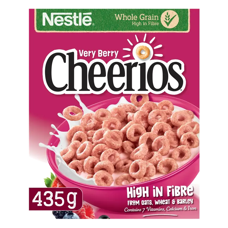 Nestlé Cheerios Very Berry Multigrain Hoop Breakfast Cereal 435g