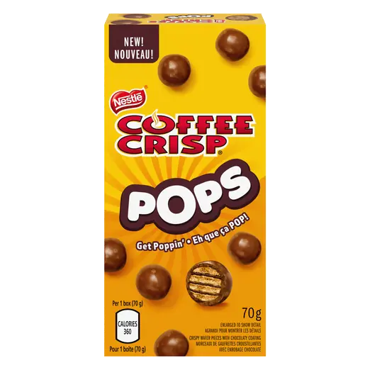 Coffee Crisp Pops Chocolaty Snacks Carton 70 g