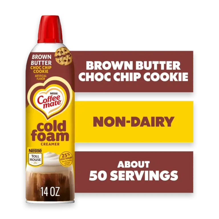 Coffee mate Brown Butter Chocolate Chip Cookie Flavored Cold Foam Creamer Non-Dairy 50 Servings