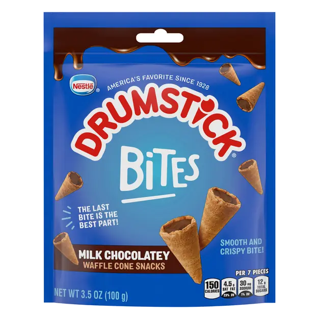 Drumstick Bites Milk Chocolatey Waffle Cone Snacks