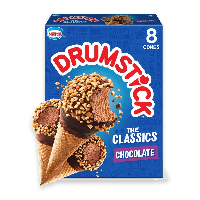 Drumstick Chocolate Sundae Cones, 8 Count