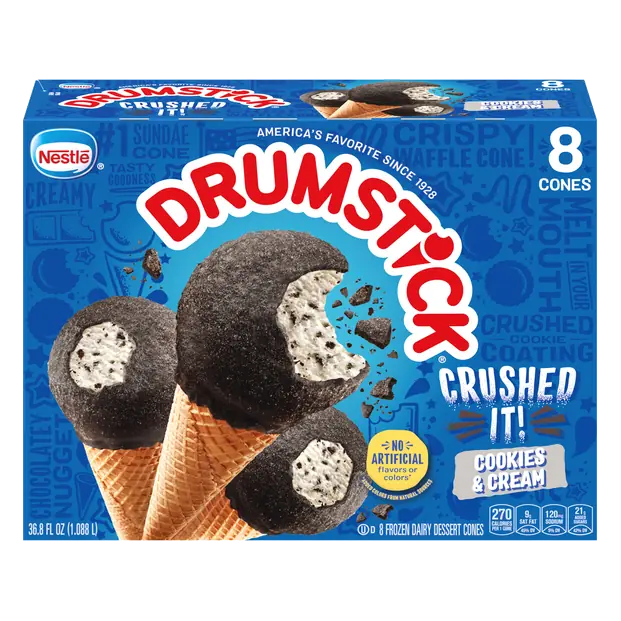 Crushed It! Cookies 'N' Cream Sundae Cones - 8 ct