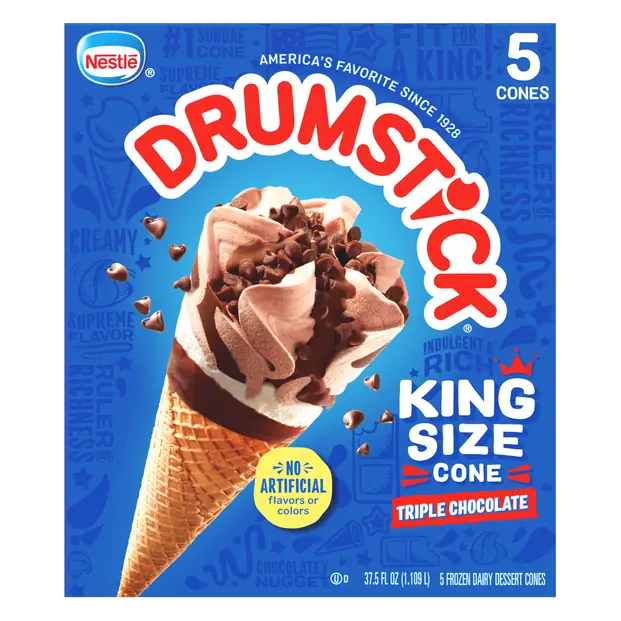 King Size Triple Chocolate Dessert Sundae Cones - 5 ct