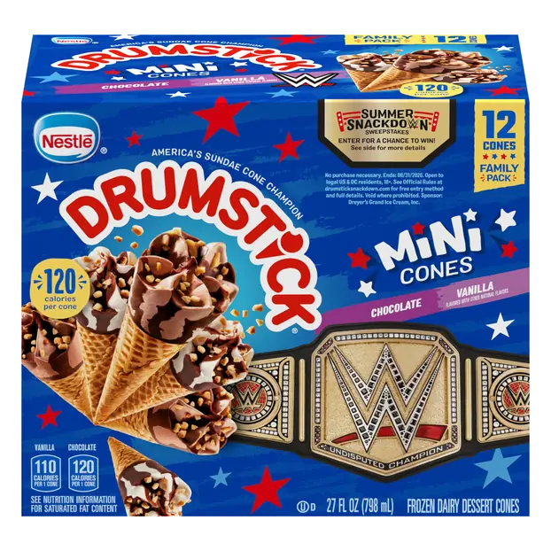 Lil' Drums Vanilla & Chocolate Cones - 12 ct