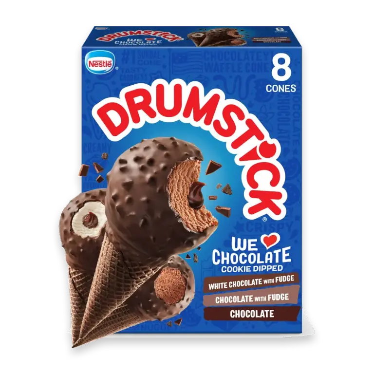Drumstick We Love Chocolate Cookie Dipped Sundae Cones Variety Pack, 8 Count