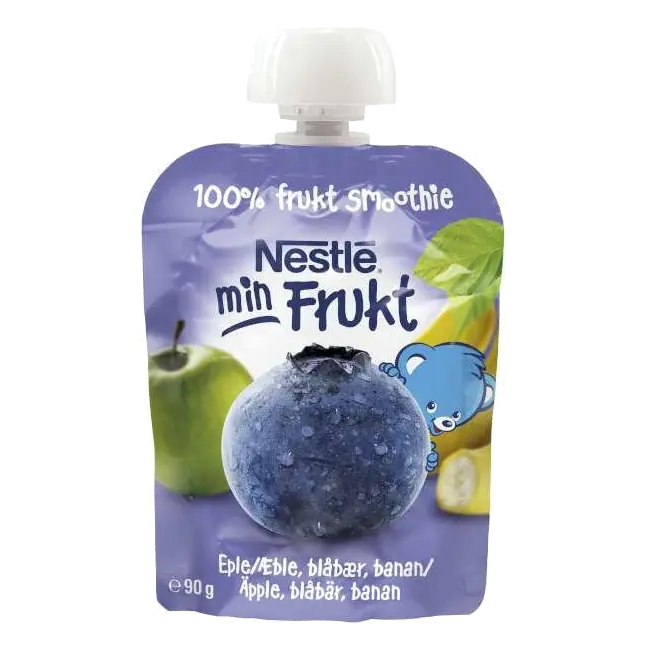 Fruktsmoothie Äpple Blåbär Banan