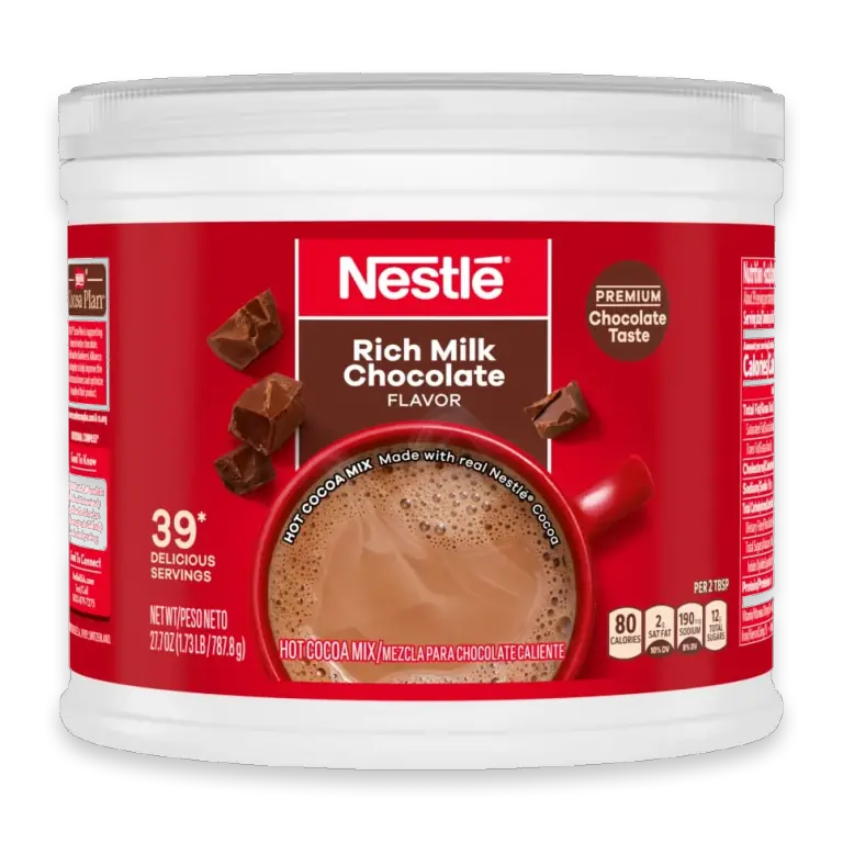 Hot Cocoa Rich Milk Chocolate Flavored Mix Powder Canister