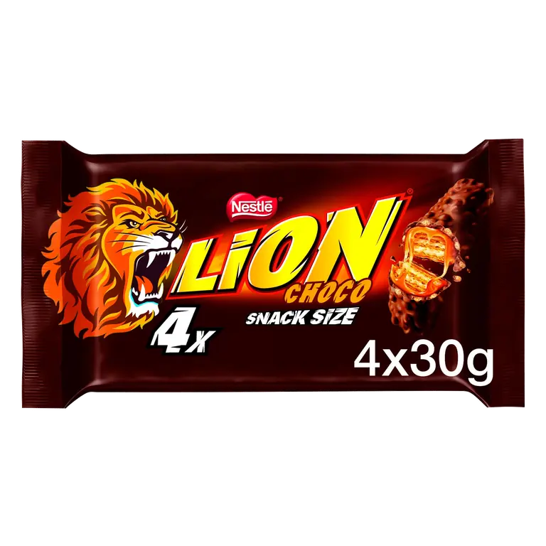 Lion Milk Chocolate Snacksize Bar 4 Pack Multipack 120g