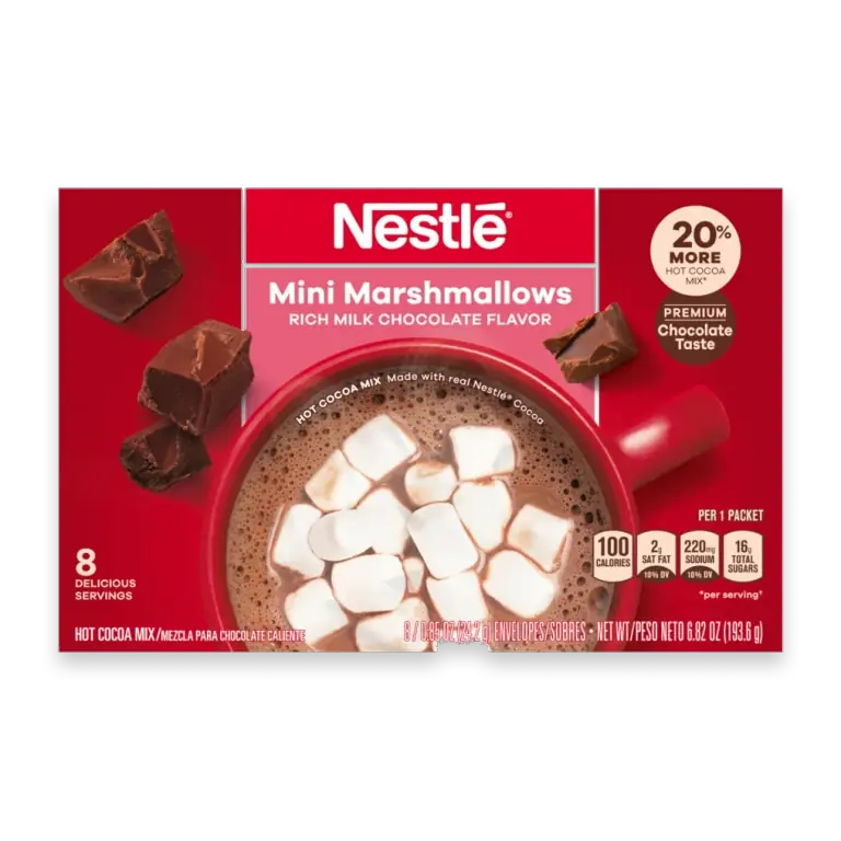Mini Marshmallow Hot Cocoa Mix Powder for Hot Chocolate Envelopes 8 Count