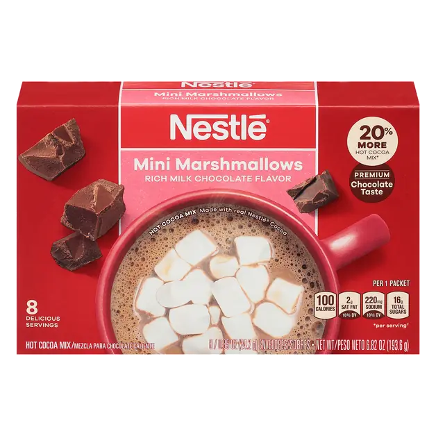 Mini Marshmallows Hot Cocoa Mix - 8 ct