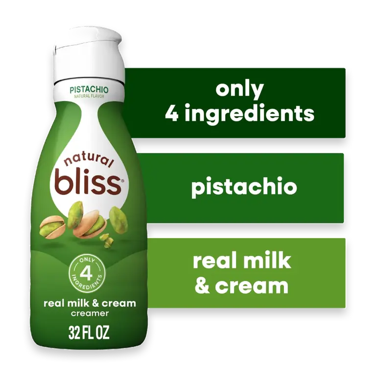 natural bliss Pistachio Flavored Creamer Gluten Free Creamer Iced Hot Coffee
