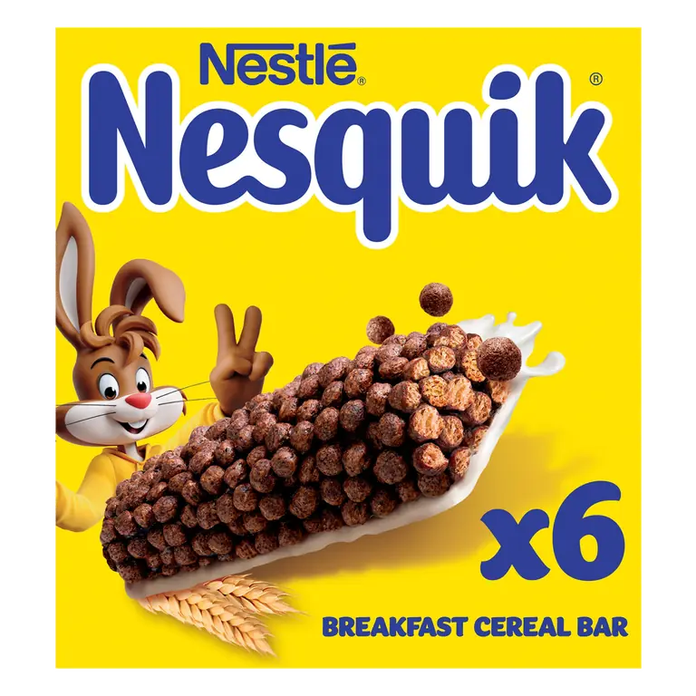 Nestlé Nesquik Chocolate Breakfast Cereal Bars Multipack 6 x 25g (150g)