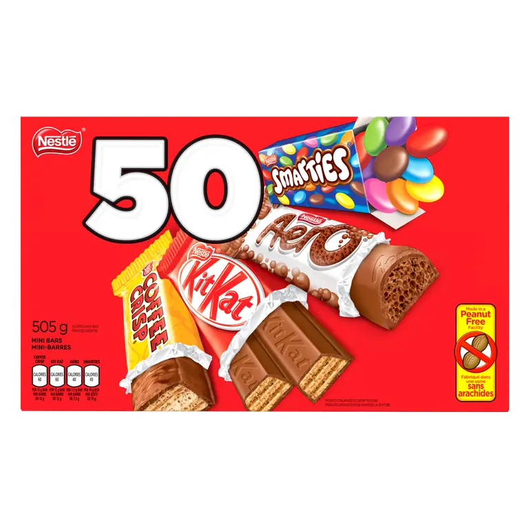 Chocolate Assorted Mini Bars 50 Pack 505 g