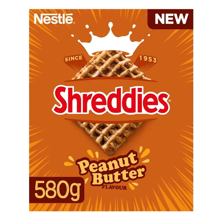 Shreddies 580g Peanut Butter Malted Wheats Breakfast Cereal