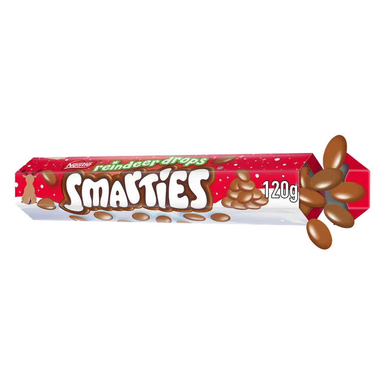 Smarties Reindeer Drops Milk Chocolate Giant Tube 120g