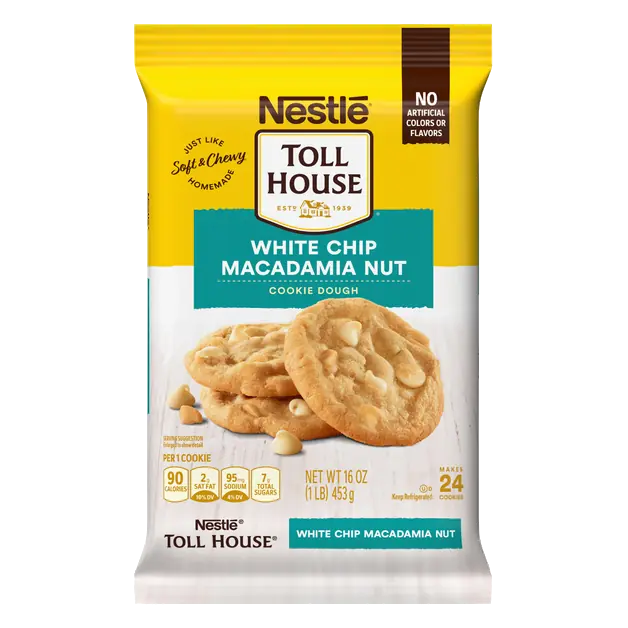 White Chip Macadamia Nut Cookie Dough - 24 ct