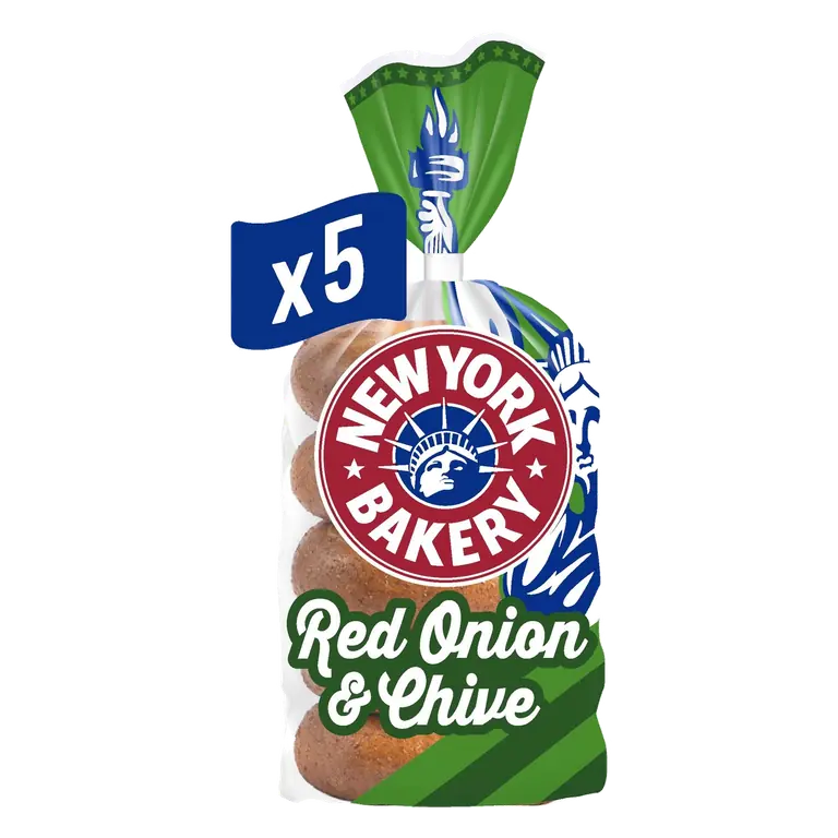 New York Bakery Co. Red Onion & Chive Bagels