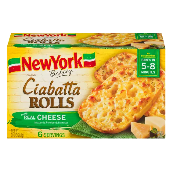 Cheese Ciabatta Rolls - 6 ct