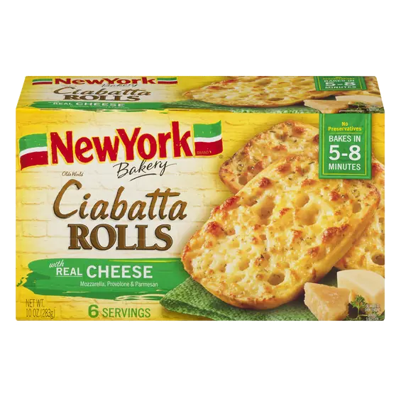 Cheese Mozzarella, Provolone & Parmesan Olde World Ciabatta Rolls