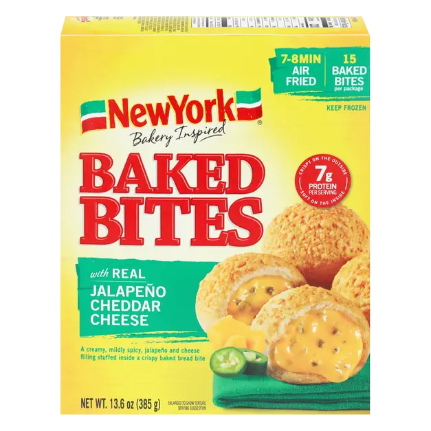 New York Jalapeno Cheddar Cheese Baked Bites - 15 ct Frozen
