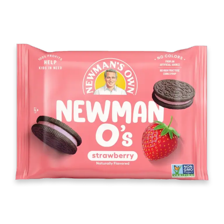 Newman-O's Chocolate Strawberry Sandwich Cookies