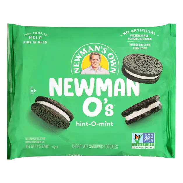 Newman-O's Hint-O-Mint Chocolate Sandwich Cookies