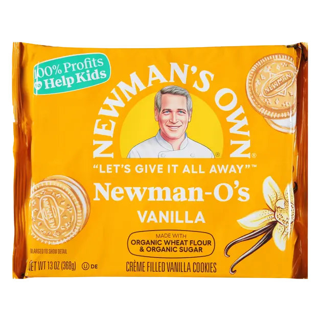 Newman-O's Vanilla Creme Chocolate Sandwich Cookies