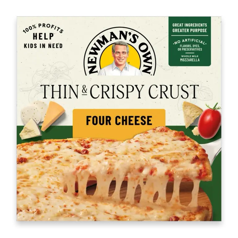 Thin & Crispy Crust Four Cheese High Protein Frozen Pizza
