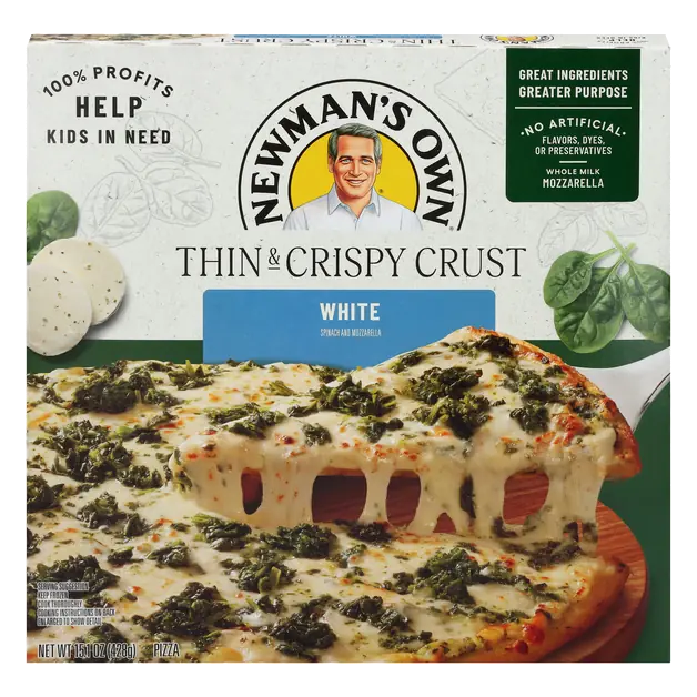 Thin & Crispy Crust White Pizza Frozen with Spinach