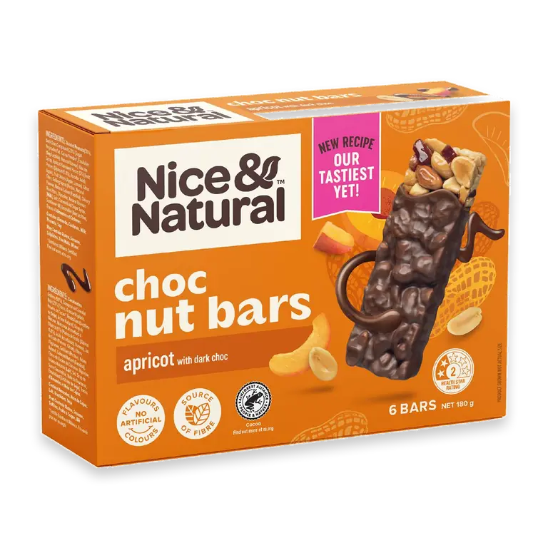 Dark Choc Nut Bars Apricot