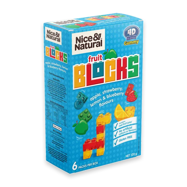 Fruit Blocks Apple Strawberry Lemon & Raspberry