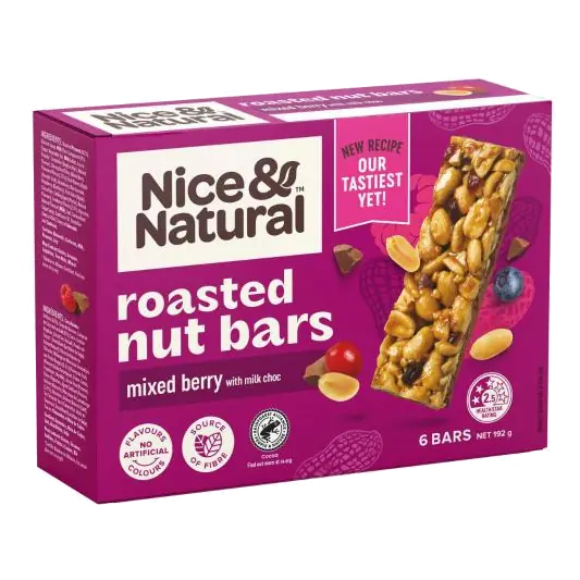 Nut Bars Mixed Berry Multipack Snacks 6 Pack