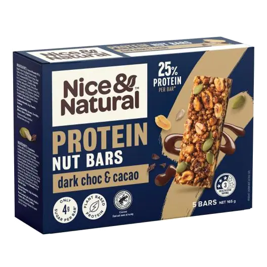 Protein Nut Bars Dark Choc & Cacao 5 Pack